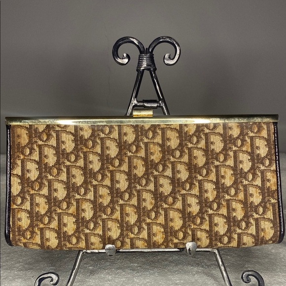 Vintage Christian Dior Trotter Monogram Clutch in Brown (11" x 5.5") - Picture 1 of 7
